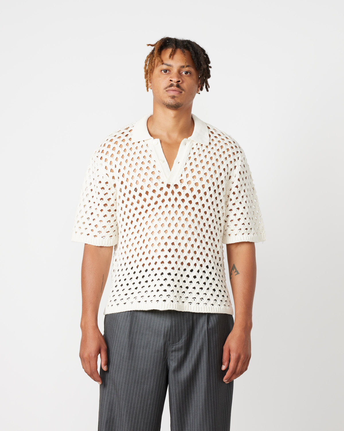 Explore our selection of Big Mesh Polo Sweater Stussy at