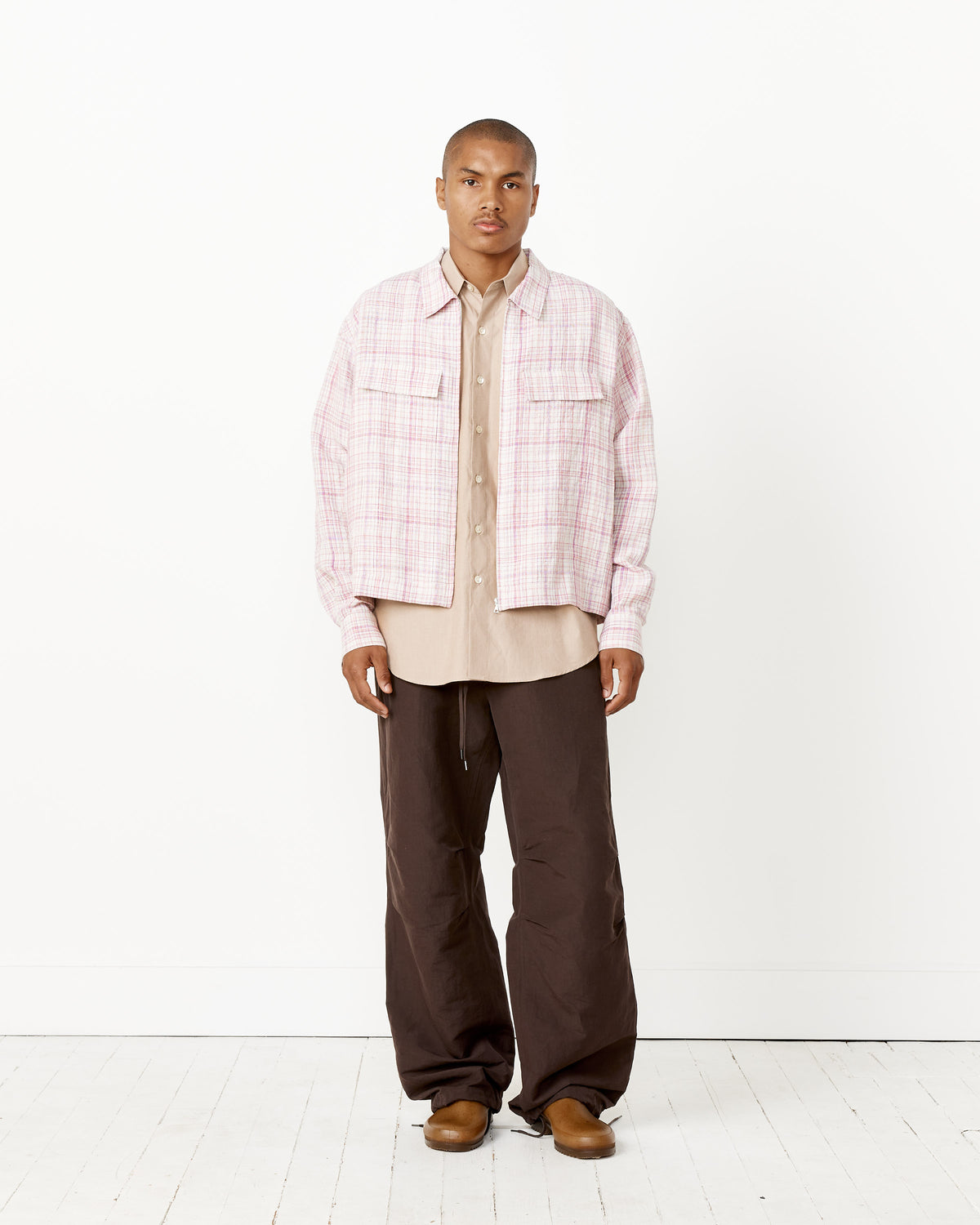 Are you in the market to purchase an Linen Silk Check Zip Blouson